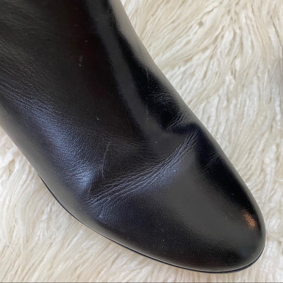 JACK ROGERS black leather Bailee scalloped booties - Picture 12 of 16